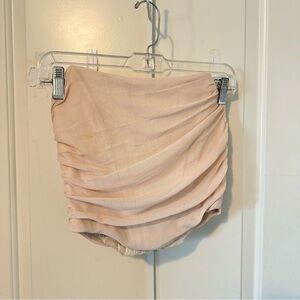 Elegant Cream Ruched Corset